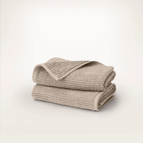 Picture of Boll & Branch Turkish Ribbed Hand Towel Set - Oak, Multi