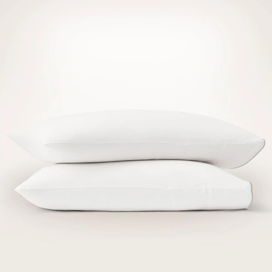 Picture of Boll & Branch Signature Piped Edge Pillowcase Set- Wh/Shr, Std