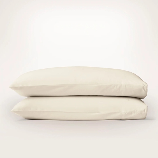 Picture of Boll & Branch Signature Piped Edge Pillowcase Set- Cream, Stnd