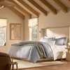 Picture of Boll & Branch Signature Piped Edge Duvet Set- Hyd/Wht, Full/Qn