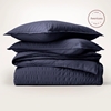 Picture of Boll & Branch Relaxed Seersucker Duvet Set - Coast Nvy, Kg/Cal