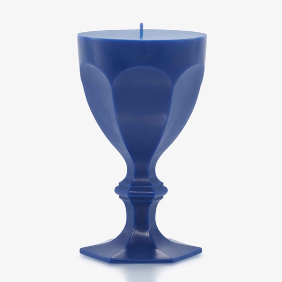 Picture of Baccarat Harcourt Wax Glass Candle - Blue