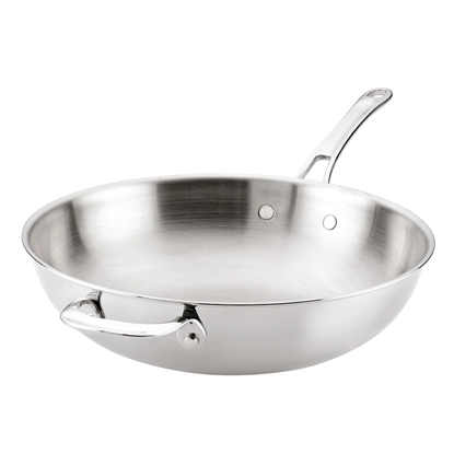 Picture of Anolon EverLast Tri-Ply Clad Stir Fry Pan with Helper Handle