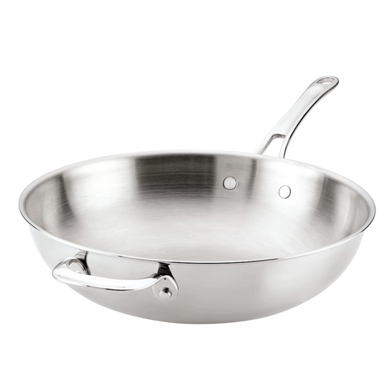 Picture of Anolon EverLast Tri-Ply Clad Stir Fry Pan with Helper Handle