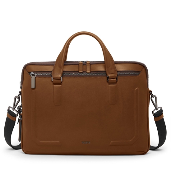 Picture of Tumi Harrison Sycamore Slim Brief - Cognac Bombe