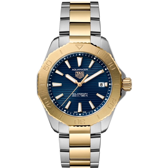 Picture of TAG Heuer Solargraph 40MM Blue Sunray with Steel/Gold Bracelet