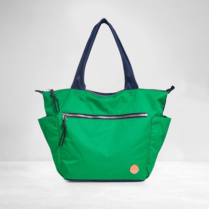 Picture of shortyLOVE Tillie Medium Tote Bag - Grass Green/Navy