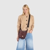 Picture of shortyLOVE Marcel Quilt Crossbody Bucket Bag - Bordeaux