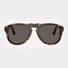 Picture of Persol Total Black Arrow Sunglasses - Tortoise with Grey Lens