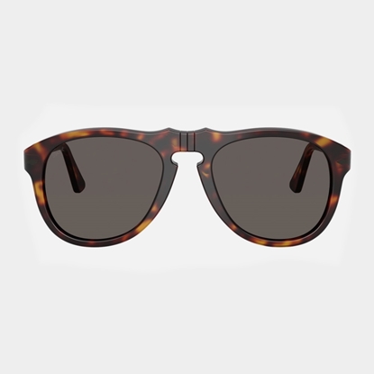 Picture of Persol Total Black Arrow Sunglasses - Tortoise with Grey Lens
