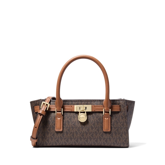 Picture of Michael Kors Hamilton Moderne XS E/W Satchel Xbody - Brn/Acorn