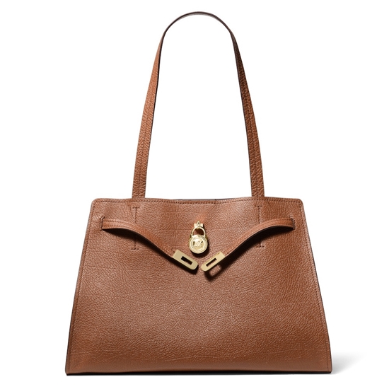 Picture of Michael Kors Hamilton Moderne Large E/W Fold Tote - Luggage