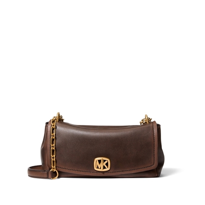 Picture of Michael Kors Bryant Small Turnlock Chain Shoulder - Chocolate