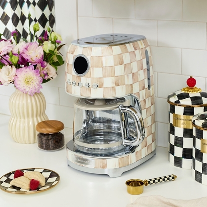 Picture of MacKenzie-Childs Mocha Check Drip Coffee Maker
