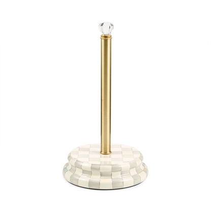 Picture of MacKenzie-Childs Sterling Check Paper Towel Holder