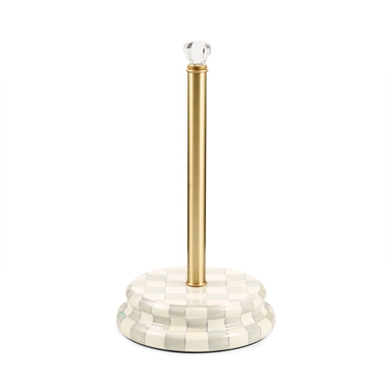 Picture of MacKenzie-Childs Sterling Check Paper Towel Holder