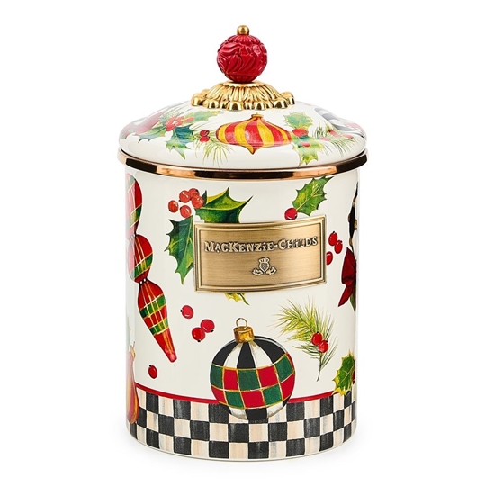 Picture of MacKenzie-Childs Deck The Halls Medium Canister