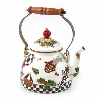 Picture of MacKenzie-Childs Deck The Halls 2-Quart Tea Kettle