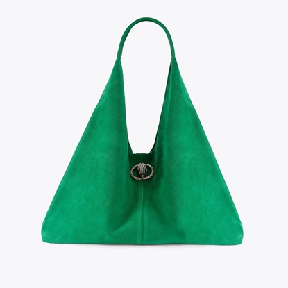 Picture of Kurt Geiger Chelsea Large Slouch Hobo - Green Suede