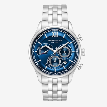 Picture of Kenneth Cole Hollis Stainless Steel Watch with Blue Dial