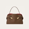 Picture of Ferragamo Large Hug Shoulder Bag - Clay