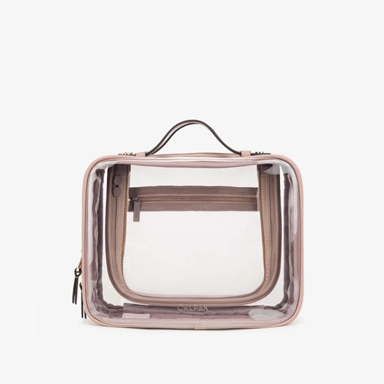 Picture of Calpak Large Clear Cosmetics Case - Mauve