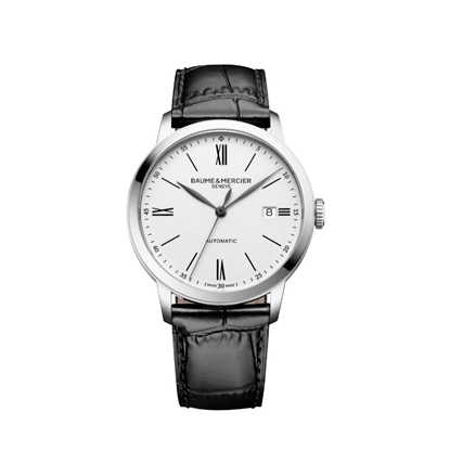 Picture of Baume & Mercier Classima 40MM White Dial & Black Leather Watch