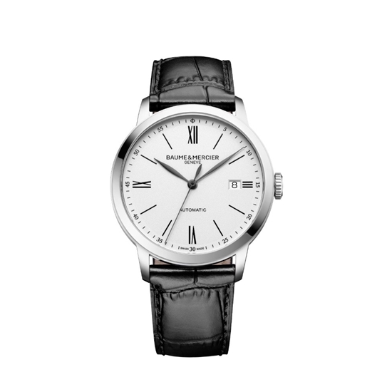 Picture of Baume & Mercier Classima 40MM White Dial & Black Leather Watch