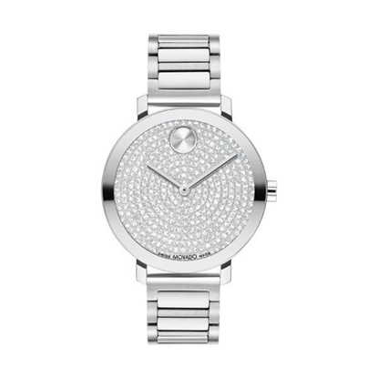 Picture of Movado® Women's BOLD Evolution 2.0 Siver-Tone Crystal Dial Watch