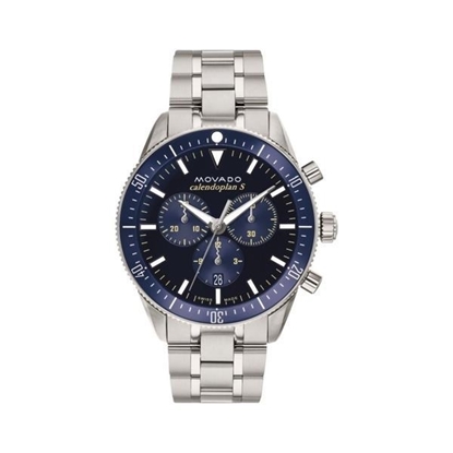 Picture of Movado® Men's Heritage Calendoplan S Chronograph Blue Dial Watch