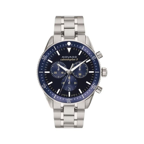 Picture of Movado® Men's Heritage Calendoplan S Chronograph Blue Dial Watch