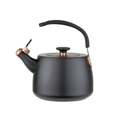Picture of Viking 2.6-Qt. Stainless Steel Modern Tea Kettle- Blk/Rose Gld