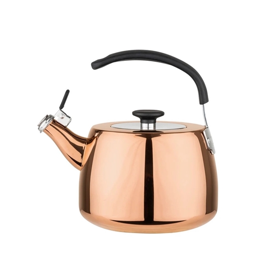 Picture of Viking 2.6-Qt. Stainless Steel Modern Tea Kettle - Rose Gold