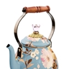 Picture of MacKenzie-Childs Wild Rose Slate 2-Quart Tea Kettle