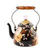 Picture of MacKenzie-Childs Wild Rose Brown 2-Quart Tea Kettle