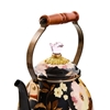 Picture of MacKenzie-Childs Wild Rose Brown 2-Quart Tea Kettle