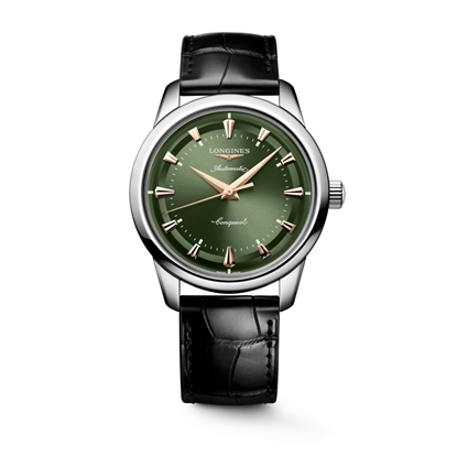 Picture of Longines Conquest Heritage Stainless Steel Watch w/ Green Dial