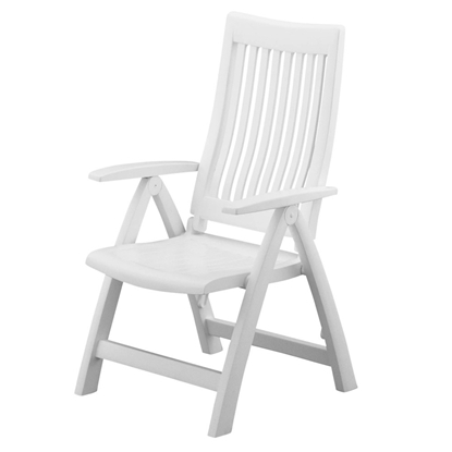 Picture of Kettler Roma Polymer Resin Multi Position Chair - White