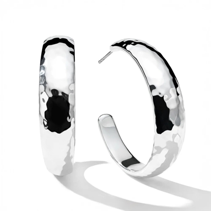 Picture of Ippolita 925 E.F. Classico #3 Hammered Hoop Earrings
