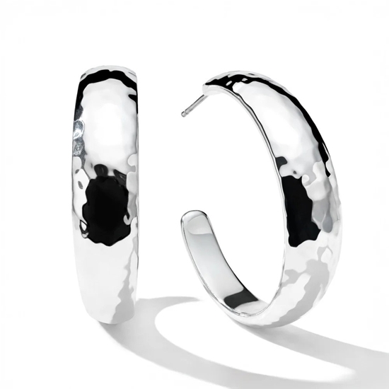 Picture of Ippolita 925 E.F. Classico #3 Hammered Hoop Earrings