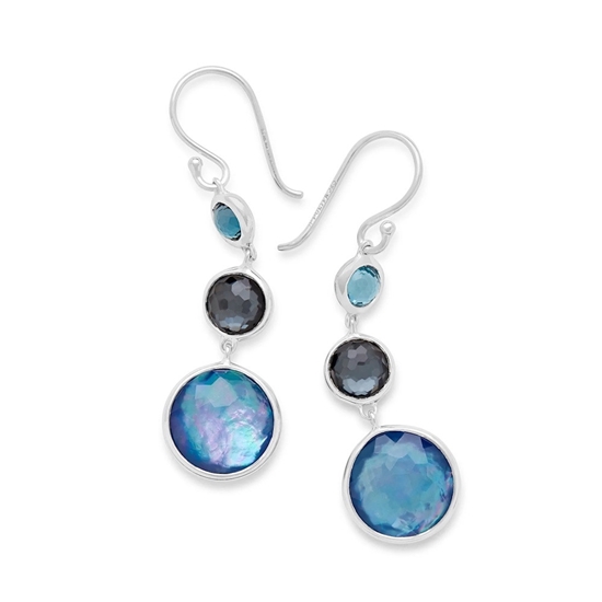 Picture of Ippolita 925 Lollipop Lollitini 3-Stone Drop Earrings- Eclipse