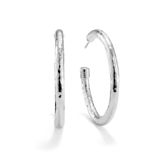 Picture of Ippolita 925 E.F. Classico #3 Medium Hammered Hoop Earrings