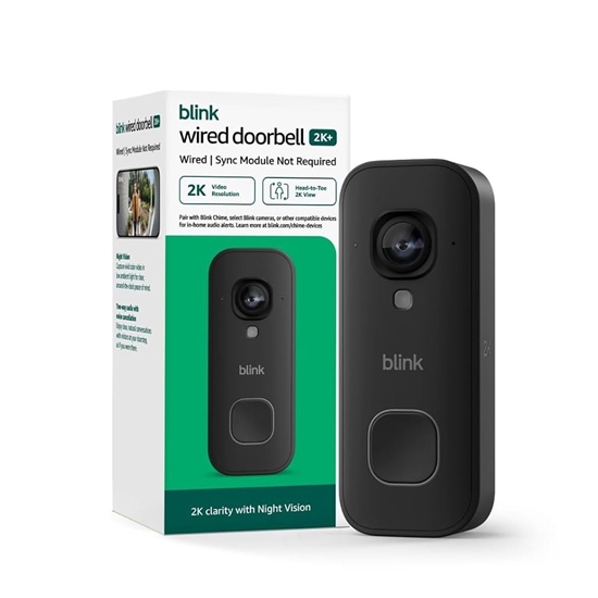 Picture of Amazon Blink Wired Doorbell 2K+ - Black