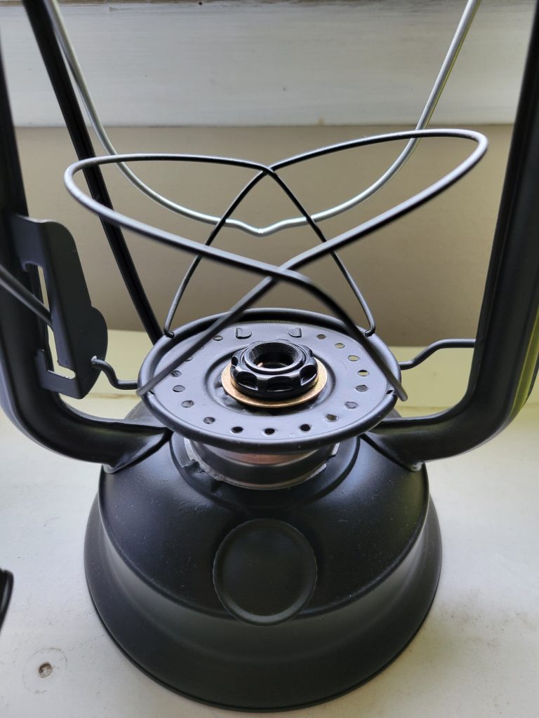 Electric Lantern Table Lamp FLAT BLACK | 12" Farmhouse Decor, Electric Hurricane Lantern, Handmade Electrified Rustic Lamp - Image 6