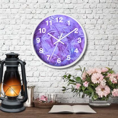 Swirls Purple_Modern Clock