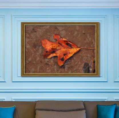 ORANGE LEAF Print | Premium Matte Fall Poster, Autumn Decor, Fall Leaves - Image 2