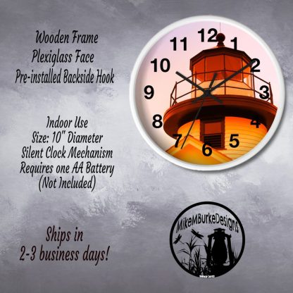 Lighthouse Nautical Wall Clock, Beach Home Décor, Nautical Gift, Lighthouse Wall Art, Kitchen Clock - Image 5