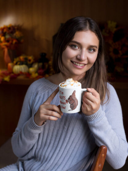 I'm Nuts About You Funny SQUIRREL MUG | 11oz Ceramic Coffee Cup Heartwarming and Funny Mug - Image 2