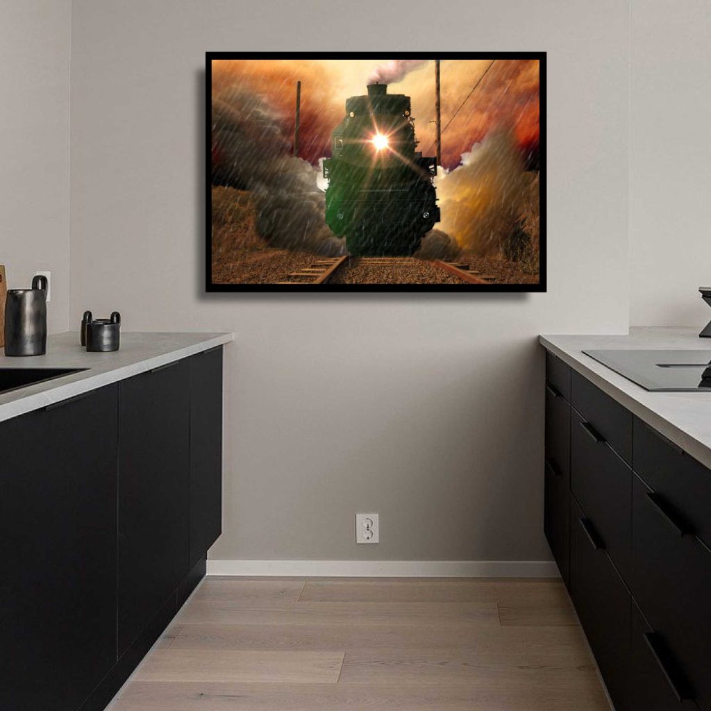 Rustic Steam Train Poster, Locomotive, Wall Art For Living Room, Train Lover Gift, Living Room Bedroom Wall Art - Image 3