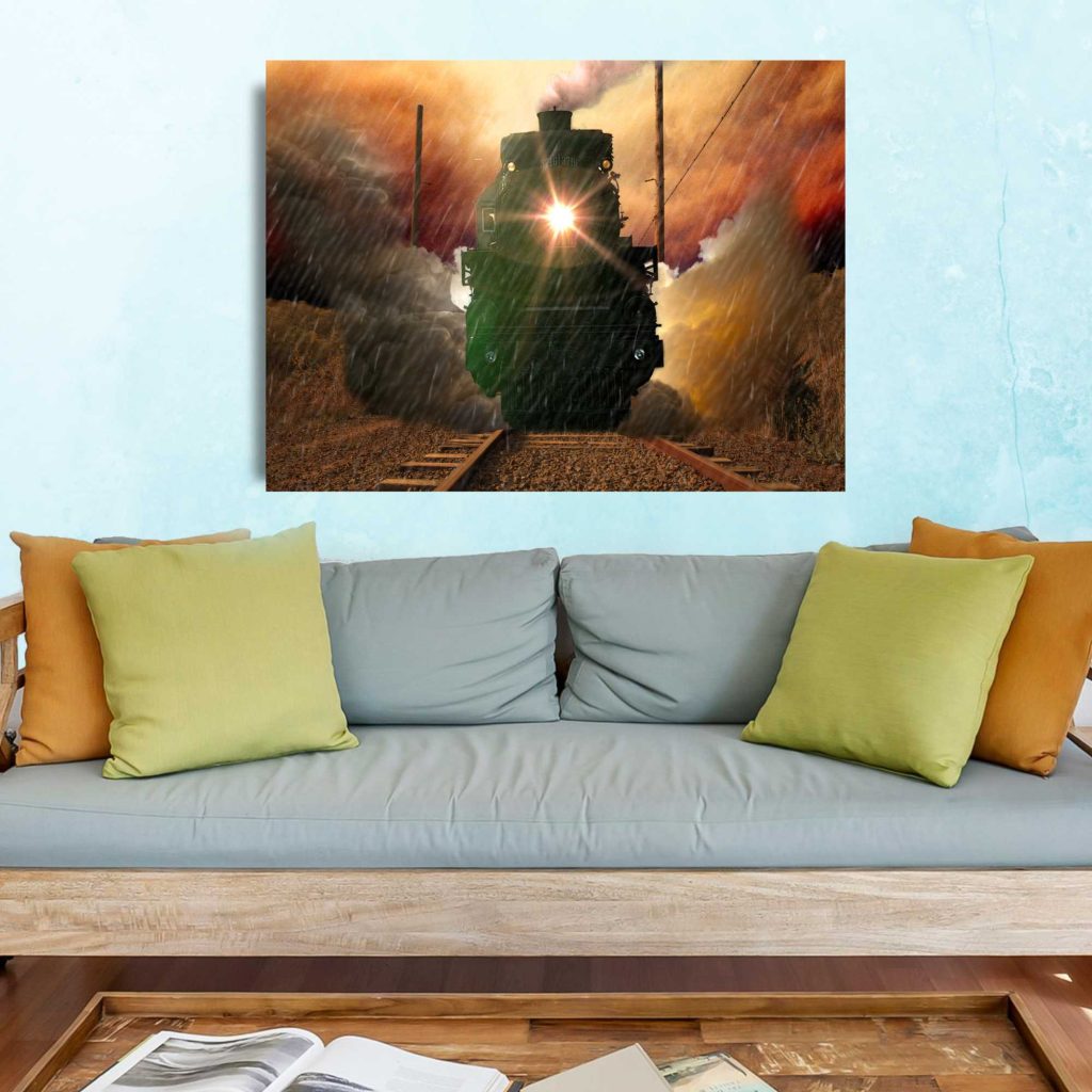 Rustic Steam Train Poster, Locomotive, Wall Art For Living Room, Train Lover Gift, Living Room Bedroom Wall Art - Image 4